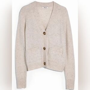 Madewell Shrunken Cardigan Sweater In Sandwood Sz XS